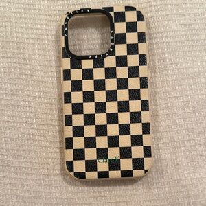 Clare V. Checkered iPhone 15 pro case